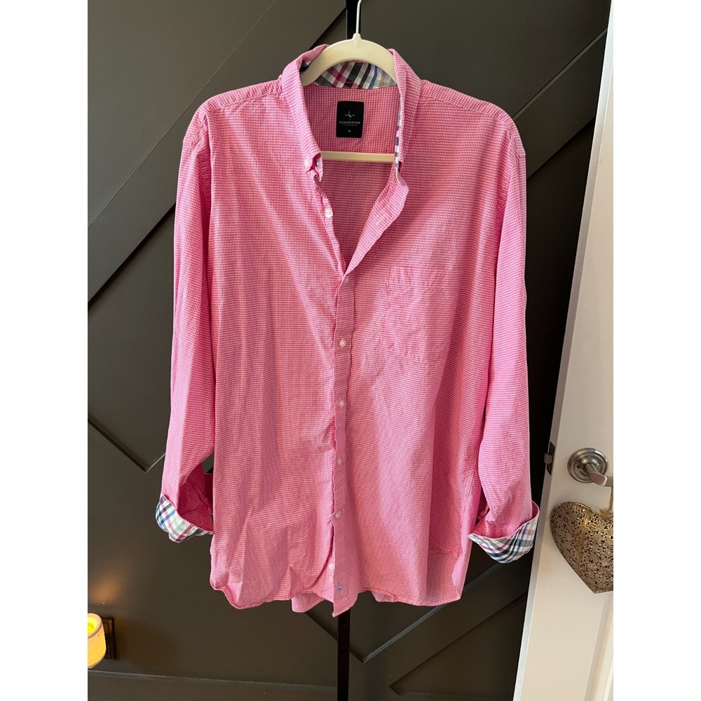 Tailorbyrd Men's Long Sleeve Flip Cuff  Shirt XL